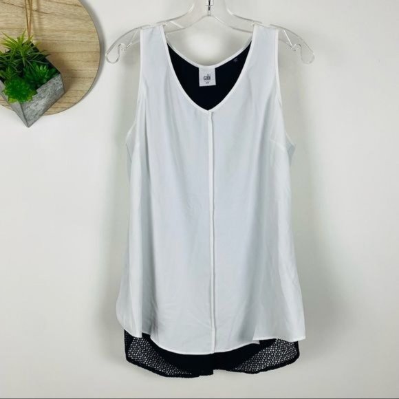 Cabi Style # 3076  Domino Mesh Layer Top  Size M - Picture 5 of 10